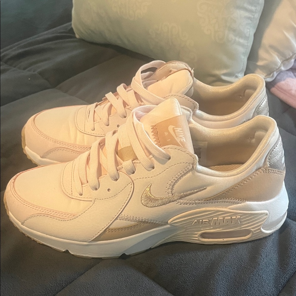 Nike Women's Air Max Sneakers - Light Pink and Cream